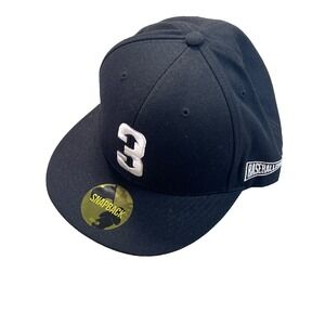 NEW Baseballism 3 Up 3 Down Black Baseball Cap Hat Adjustable SnapBack OSFM